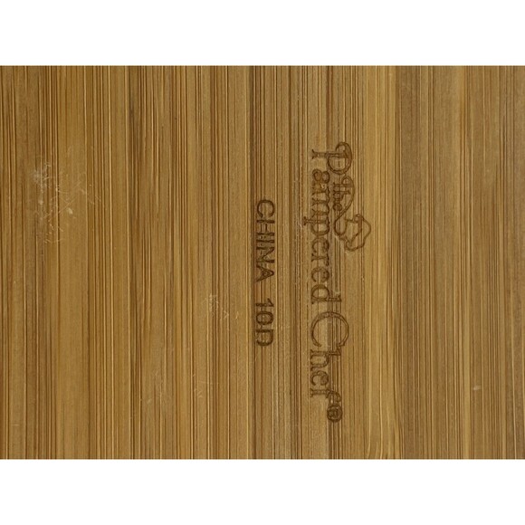 The Pampered Chef 15" Bamboo Wooden Cracker Tray 2247 Server Platter Plate Plank - Picture 3 of 7